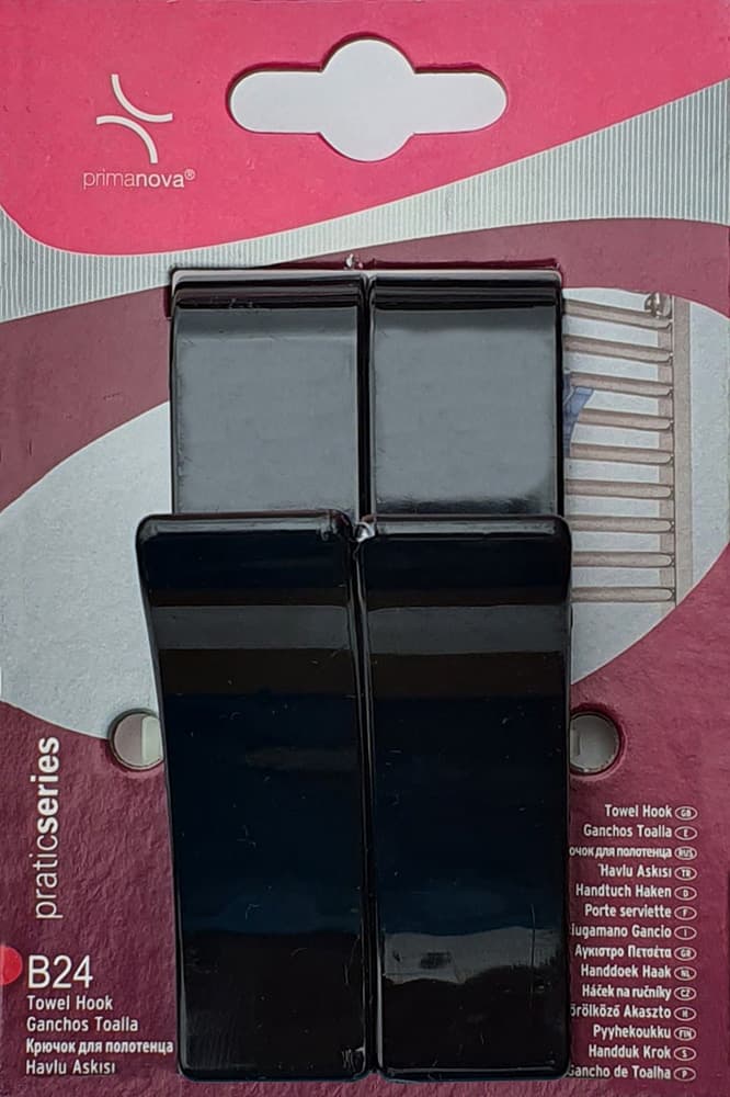 Kukice za peškire i radijator B24 set 2 komada crne