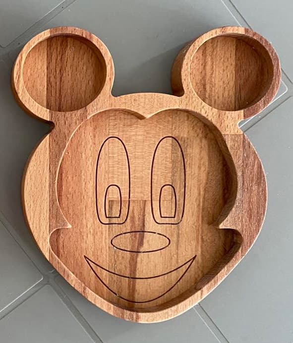 Miki drveni tanjirić od bukve,19x18cm 