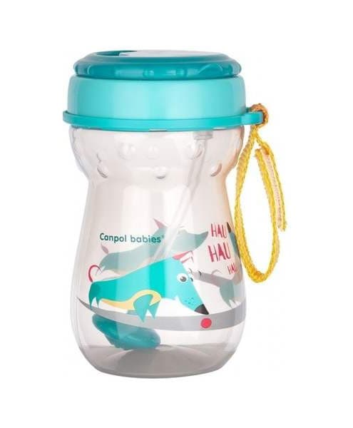 Canpol inovativna šolja za bebe sa slamčicom 350ml 12m+