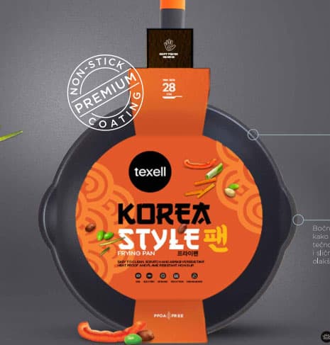 Tiganj wok Texell Korea Style 24cm TPKS-W24