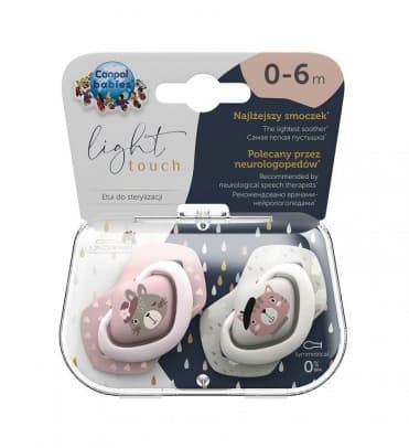 Canpol babies silikonska varalica 0-6M Bonjour Paris 2 kom 22/647 pink