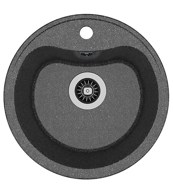 Dr.Gans Dora okrugla granitna sudopera u crnoj boji