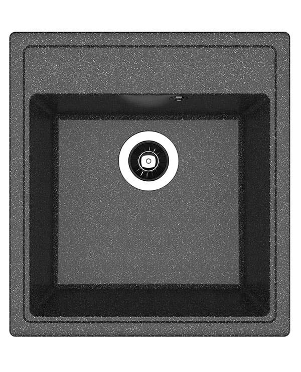 Dr.Gans Nika 470 pravougaona granitna sudopera u crnoj boji