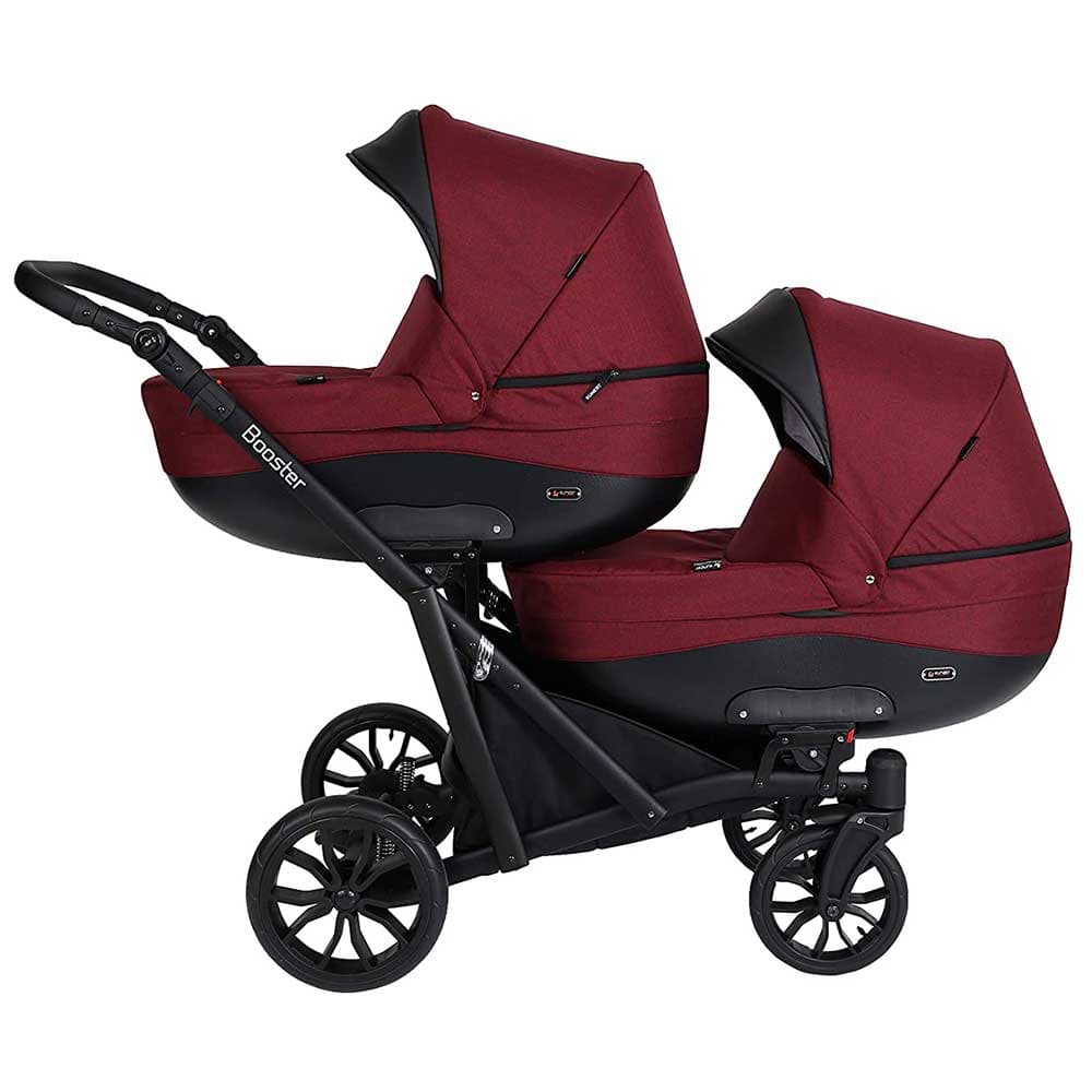 Kunert Booster kolica za blizance set 2u1 bordo