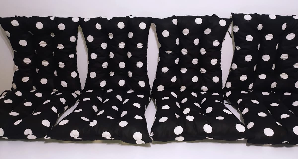 Pamučni Jastuk sa Naslonom Za Stolicu 40 x 80 cm Big Dots BW