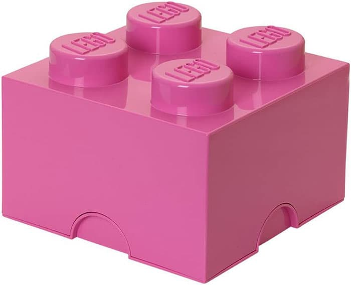 Kutija za odlaganje LEGO® Kocka 4  25x25x18cm pink 4003