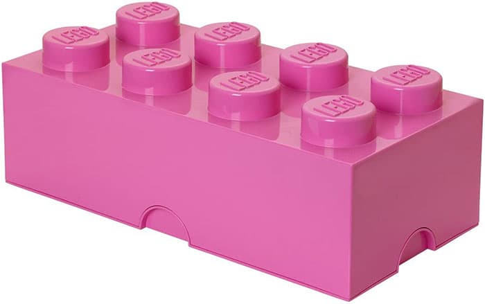 Kutija za odlaganje sa poklopcem LEGO® Kocka 8  50x25x18cm pink 4004
