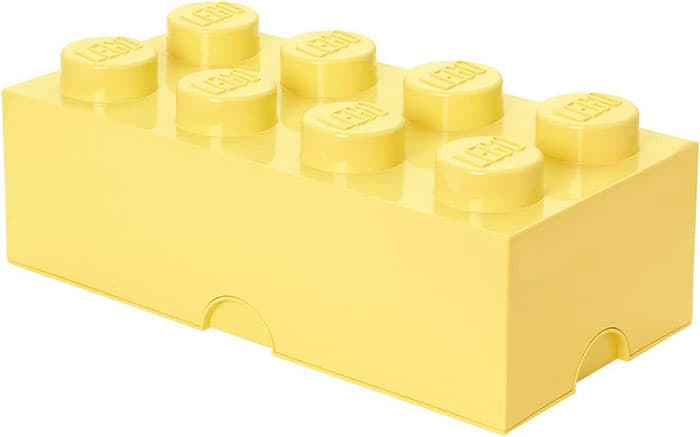 Kutija za odlaganje sa poklopcem LEGO® Kocka 8  50x25x18cm pastelnožuta 4004