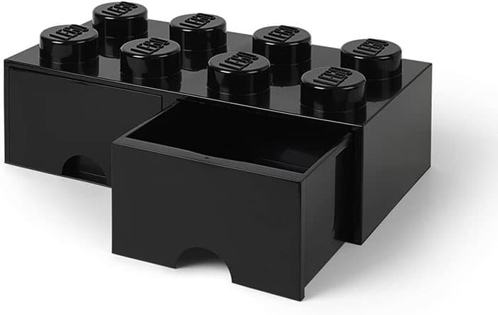 Dupla fioka za odlaganje LEGO® Kocka 8  50x25x18cm crna 4006
