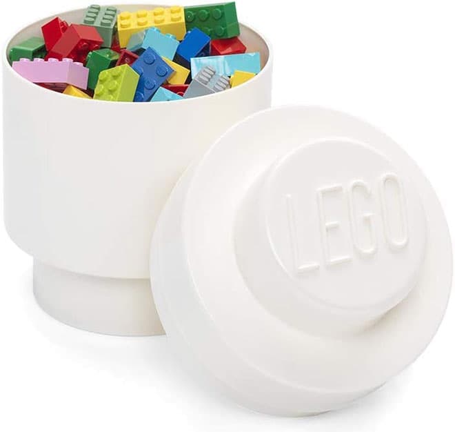 Okrugla kutija sa poklopcem LEGO® 12x18x12cm bela 4030