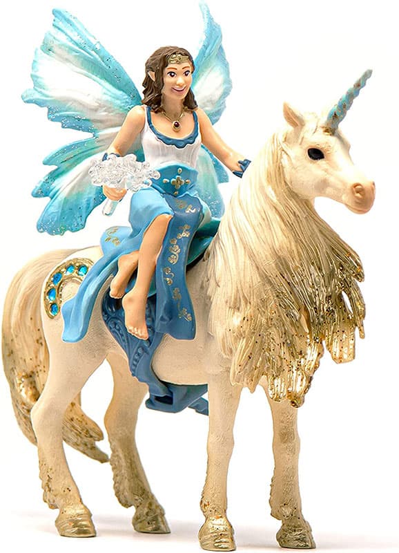 Schleich Bayala figurice - Vila Ejela jaše zlatnog jednoroga 42508