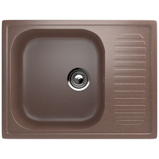 Granitna pravougaona sudopera sa sifonom Ulgran U202-307 terakot