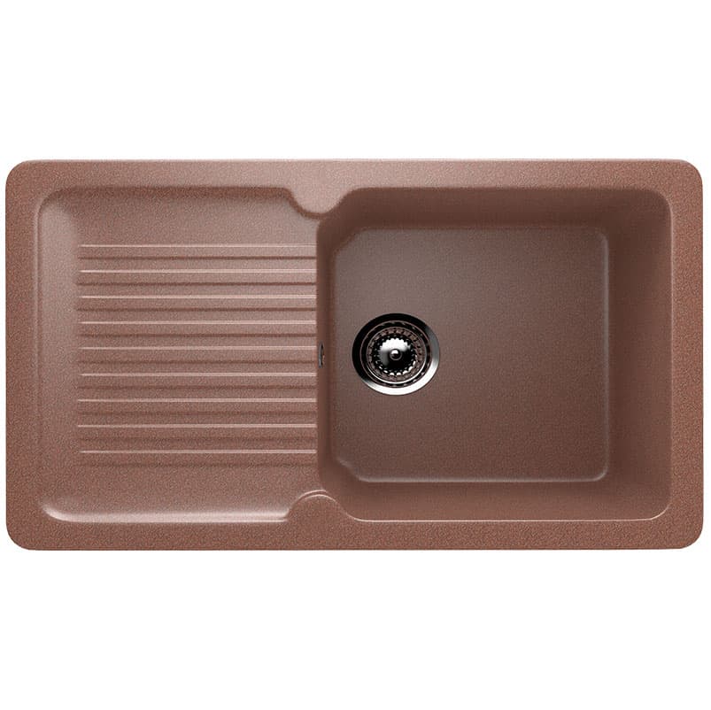 Nasadna sudopera od granita sa sifonom Ulgran U506-307 četvrtasta terakot