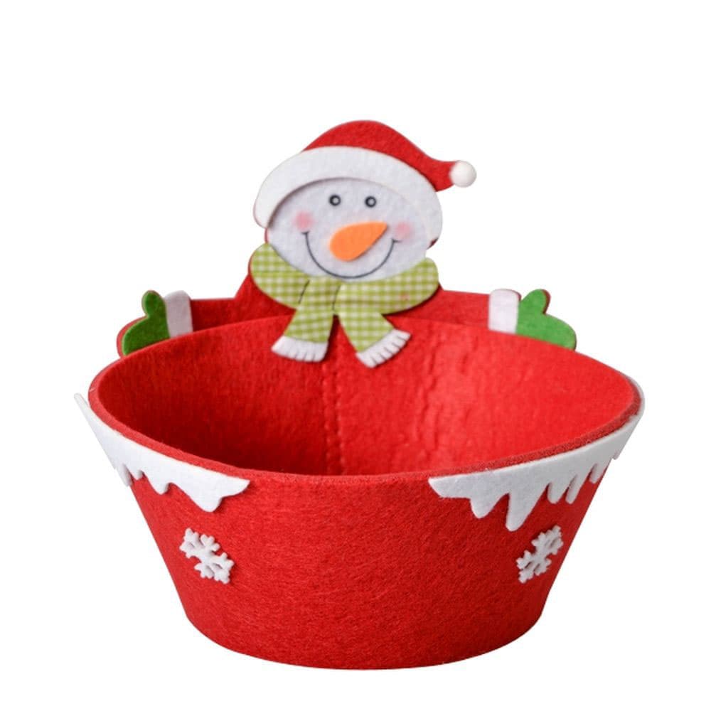 Novogodišnja dekoracija Korpice Sneško 18cm - 2 kom