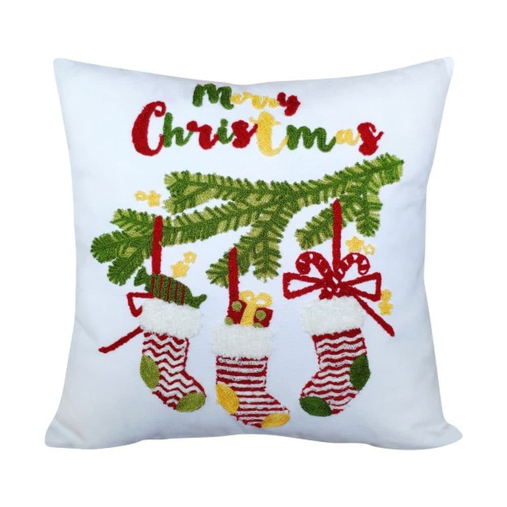 Novogodišnja dekoracija Jastuk 40cm Merry Christmas white
