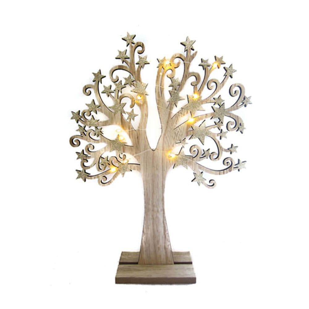 Novogodišnja kućna dekoracija 45cm Zvezdano drvo sa LED lampicama
