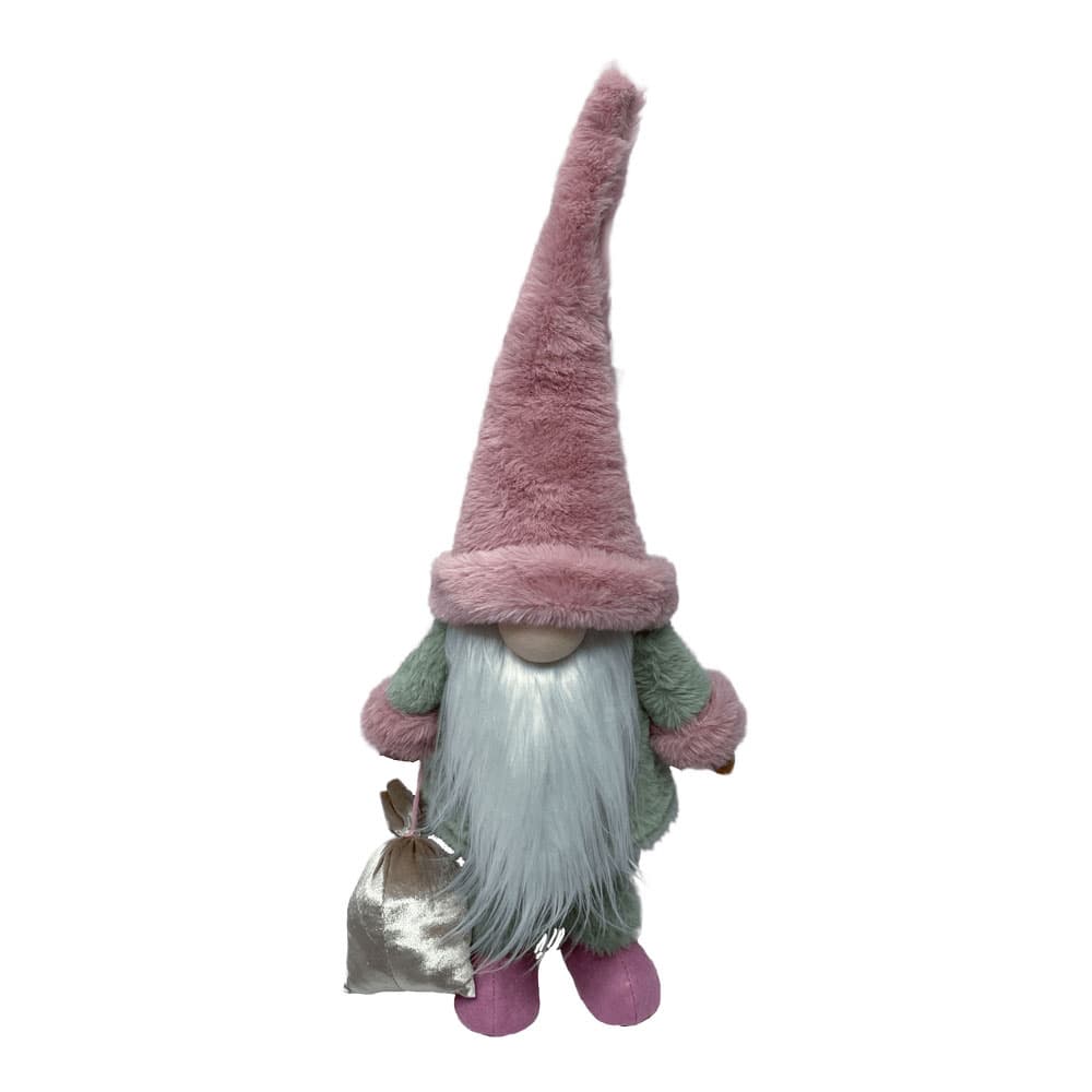 Novogodišnja dekoracija plišana lutka Novogodišnji patuljak 56cm