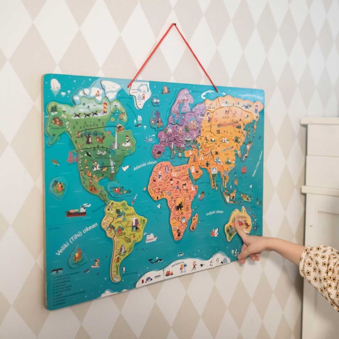 Karta sveta magnetna tabla PINO
