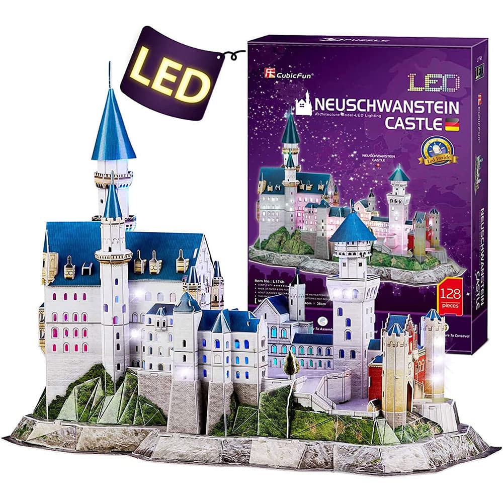 CubicFun 3D Puzzle Sa LED Svetlom Neuschwanstein Zamak L174h