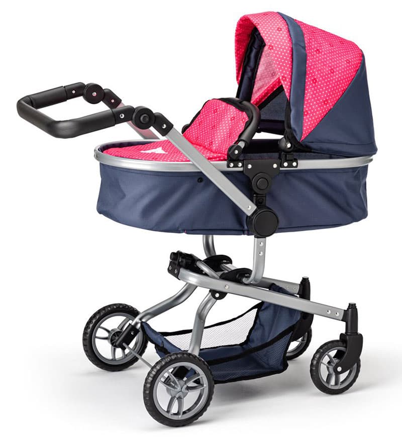 WOODY Multifunkcionalna kolica za lutke sa nosiljkom Chichi Cats 91518