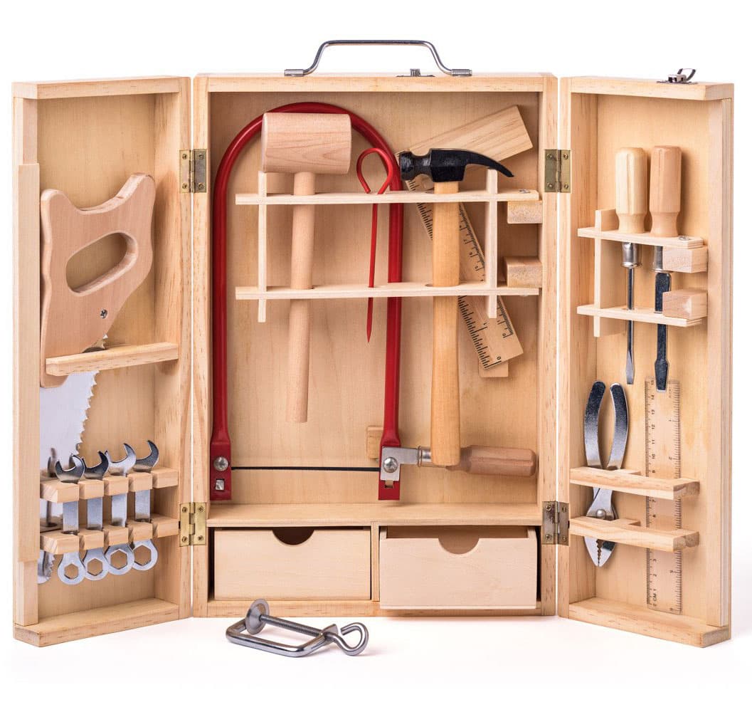 WOODY Dečja igračka - Metalni alat u velikoj kutiji 91931