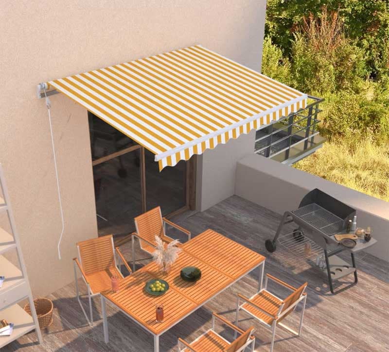 Tenda za montažu na zid ili plafon Žuto Bela 3x2m