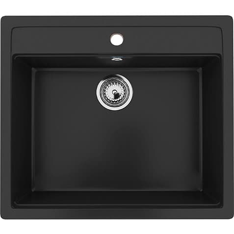 Granitna sudopera sa sifonom Ulgran U104-344 četvrtasta ultra crna