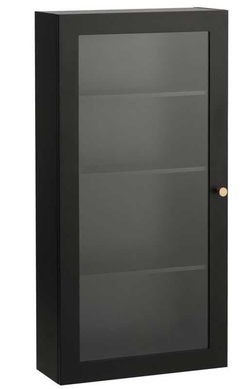 Zidni ormarić sa policama 40x80x15 Crni