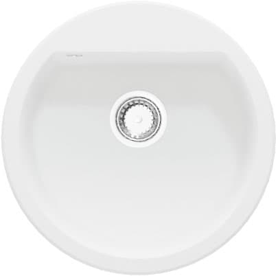 Okrugla granitna sudopera sa sifonom SanDonna Premium Lena u beloj boji