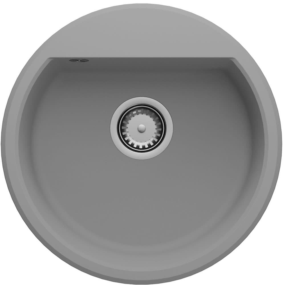 Okrugla granitna sudopera sa sifonom SanDonna Premium Lena u boji grafita