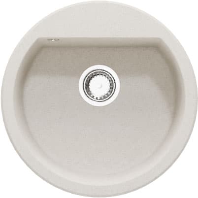 Okrugla granitna sudopera sa sifonom SanDonna Premium Lena u tamno bež boji