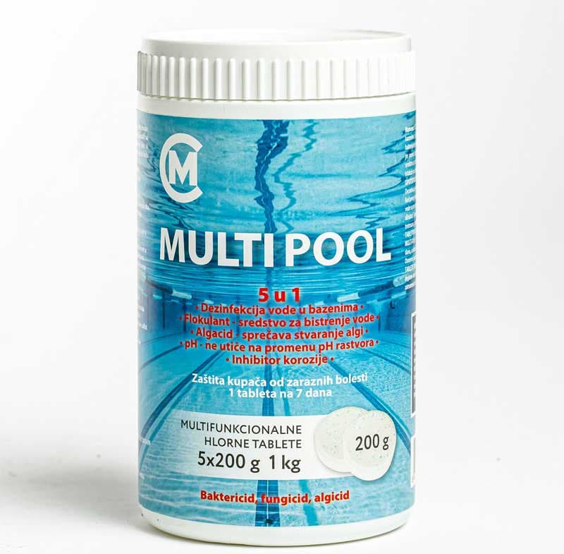 Multi Pool 200g Tablete za tretman vode u bazenima 5u1 1kg MCom