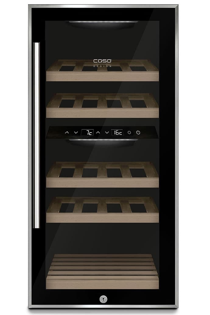 Rashladna vitrina sa dve temperaturne zone Caso WineComfort 24 black