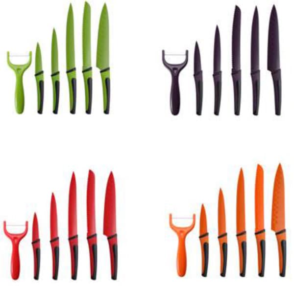 Bergner Nož set 6 kom Renberg Flash green RB-2517-G