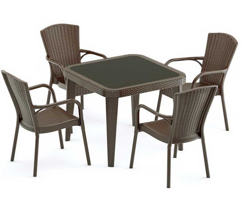 Tilia Garnitura za baštu ili terasu Royal + Osaka 90 Brown