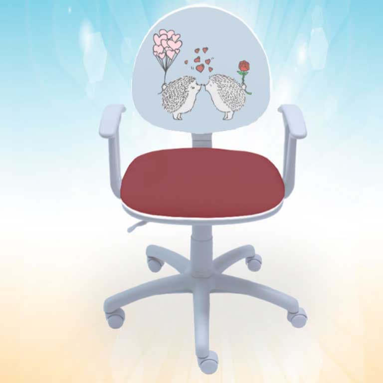 Dečija radna stolica Smart White Ježevi