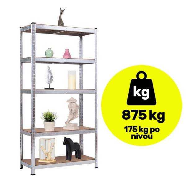 Metalna polica velike nosivosti 5x175kg 180x90x50cm