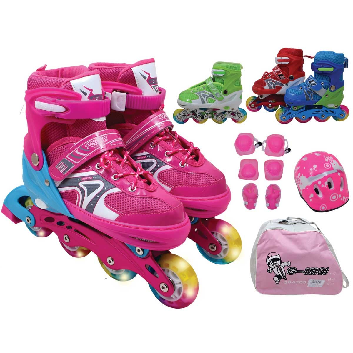 Podesivi Roleri 39-42 Sa Štitnicima Za Šake, laktove, kolena i Kacigom 