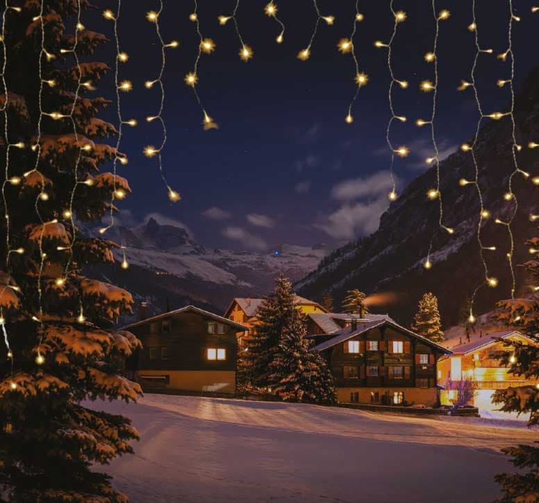 Novogodišnje lampice LED zavesa 2x2m