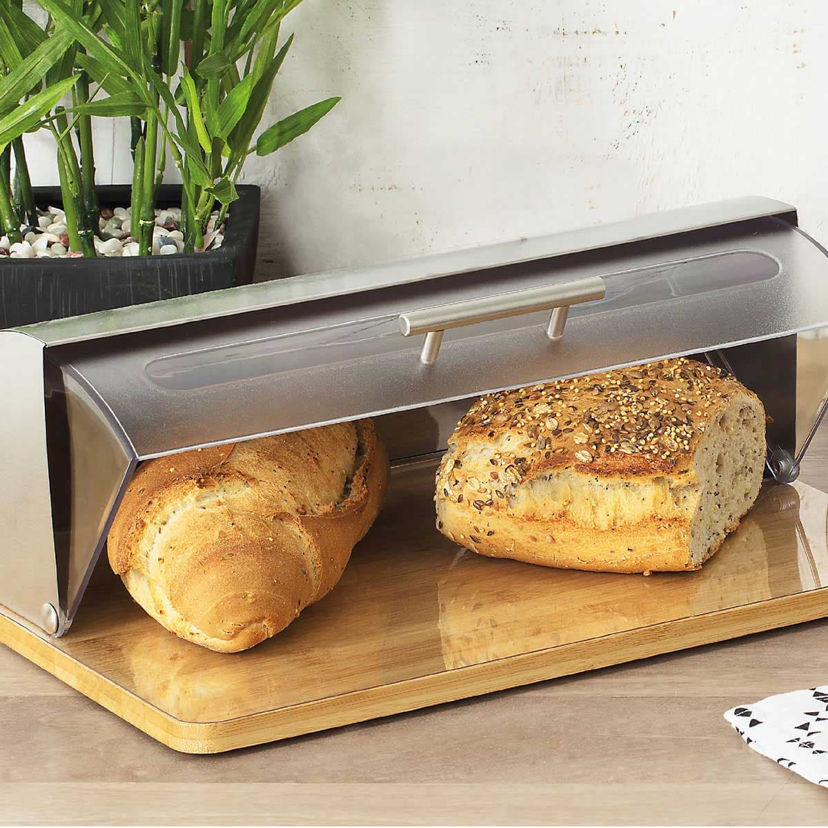 Kutija Za Hleb - Bambus i Inoks - 5five Simply Smart