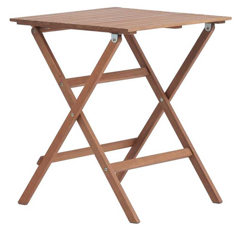 Sklopivi baštenski stočić WDS 62x62 Natur