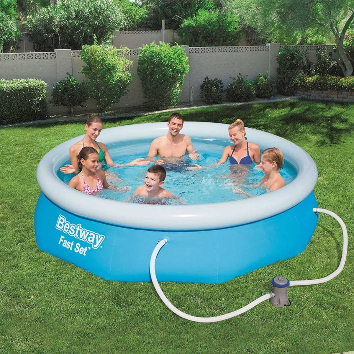 BestWay Bazen 244 x 61 cm Sa filterskom pumpom, filterom i crevima - 57450