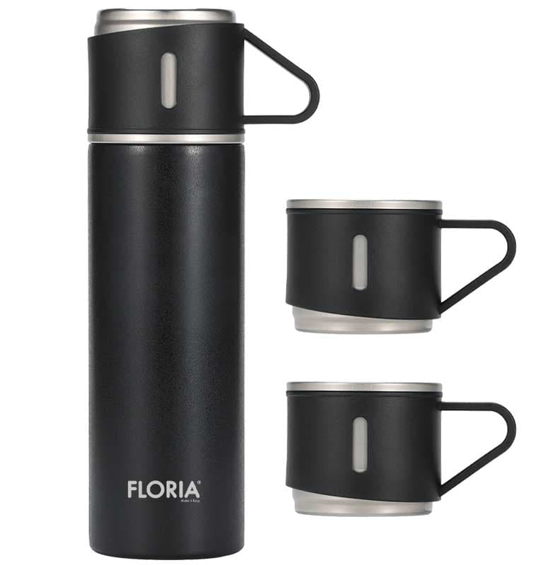 Termos sa tri šolje Crni Floria ZLN0743