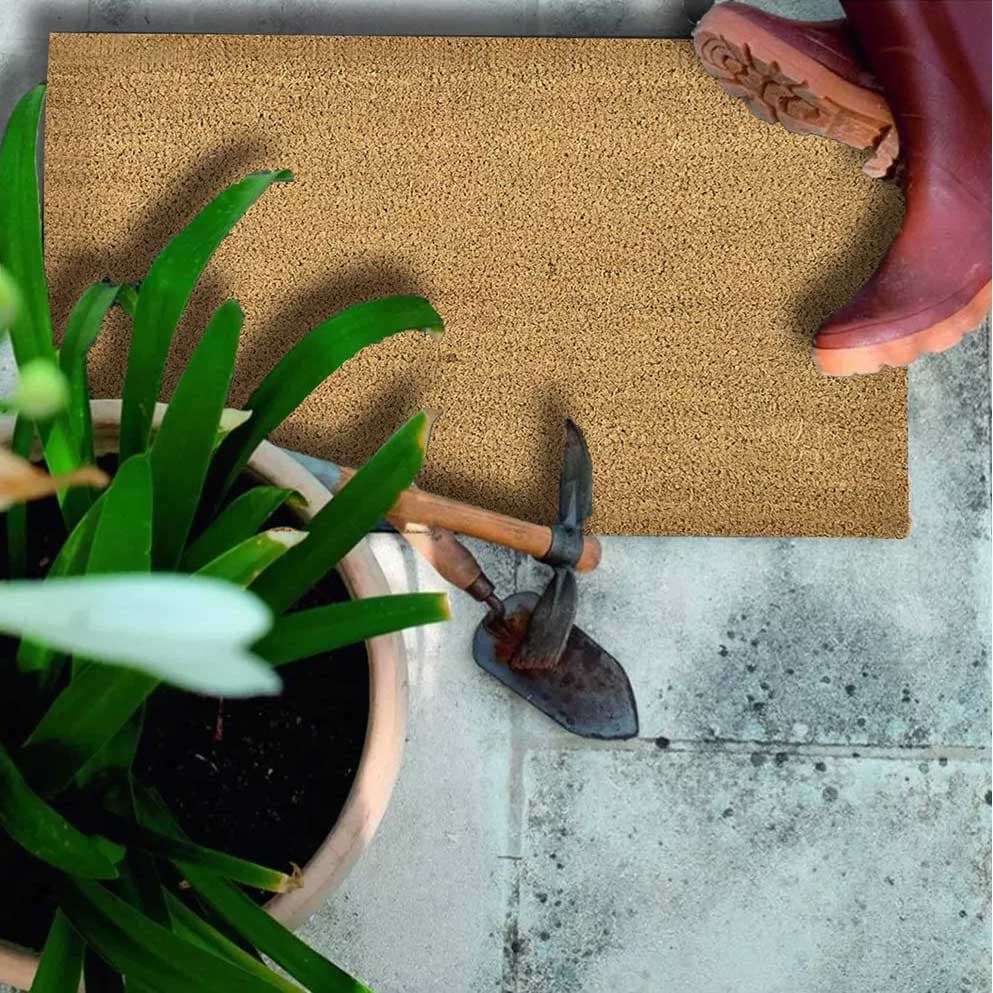 Otirač Od Kokosovih Vlakana Za Spoljnu ili Unutrašnju Upotrebu - Luance Coco Smeđa Boja - 60 x 33 cm