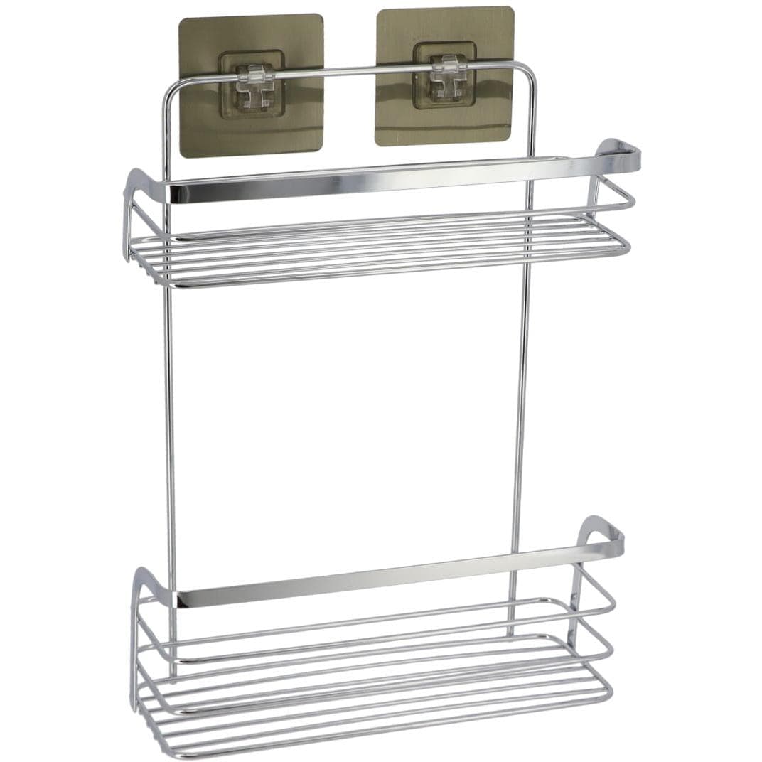 Tendance Žičane Polica 11x26,4x39,5xm Na Dva Nivoa Na Lepljenje Hrom