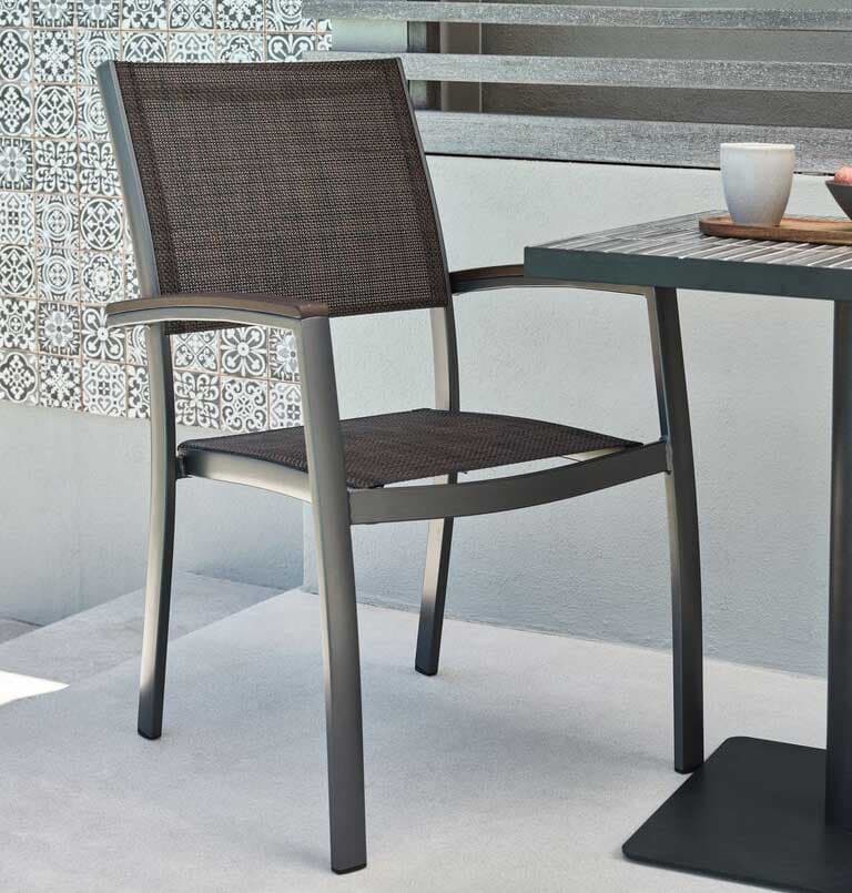 Baštenska aluminijumska stolica Strand Siva