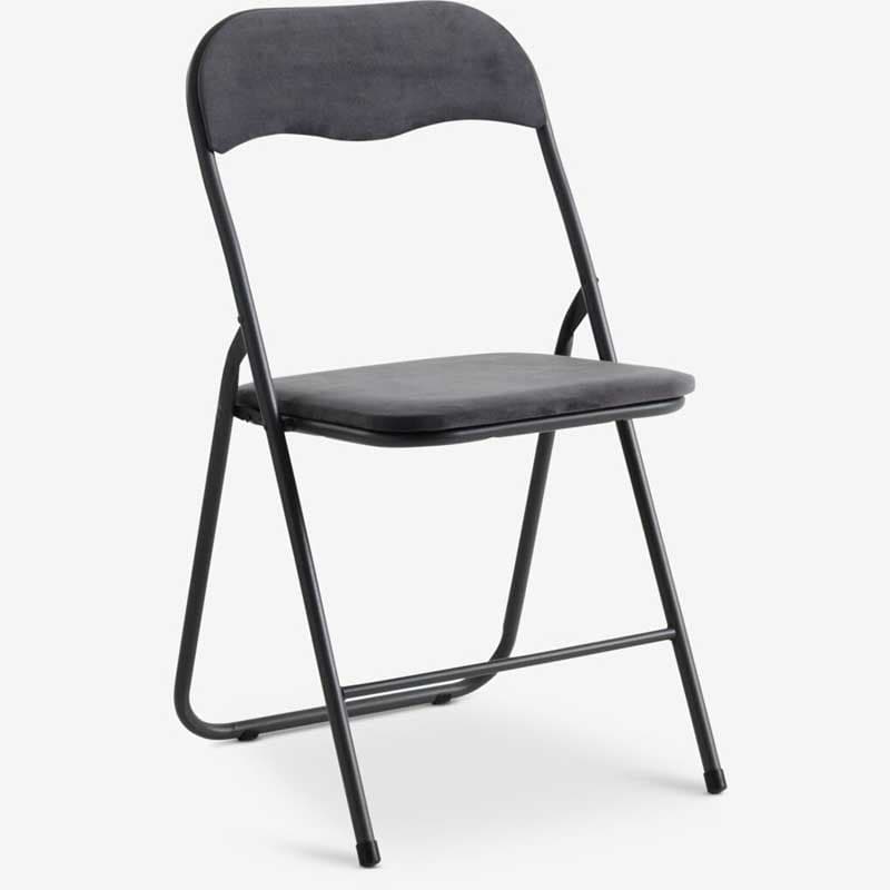 Sklopiva stolica Tom Pliš Tamno siva