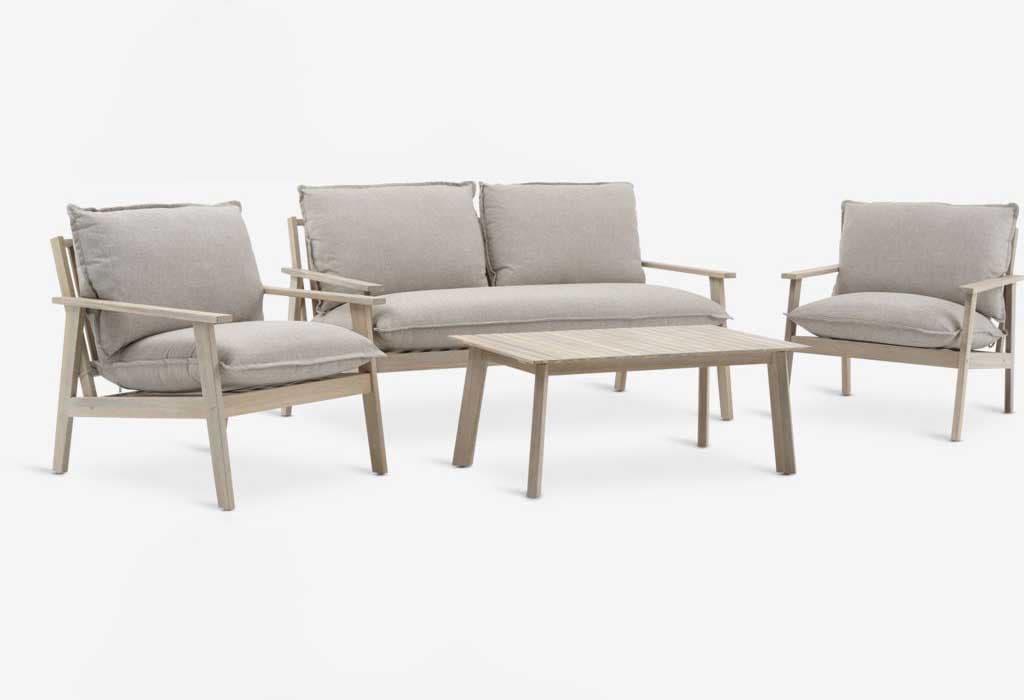 Garnitura od bagremovog drveta Palau - 2 Fotelje, Dvosed i Sto