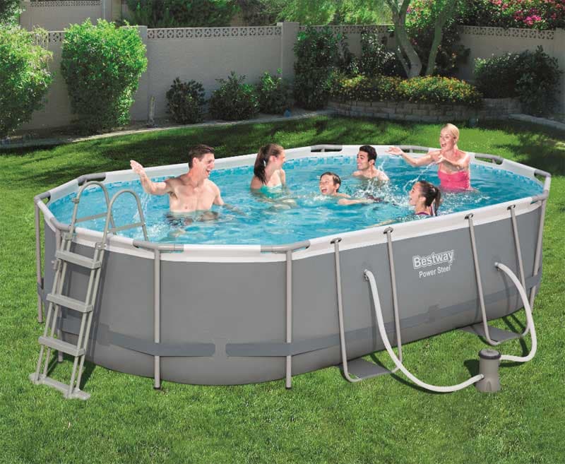 Bestway 56448 Ovalni bazen sa čeličnom konstrukcijom Komplet 488x305x107cm