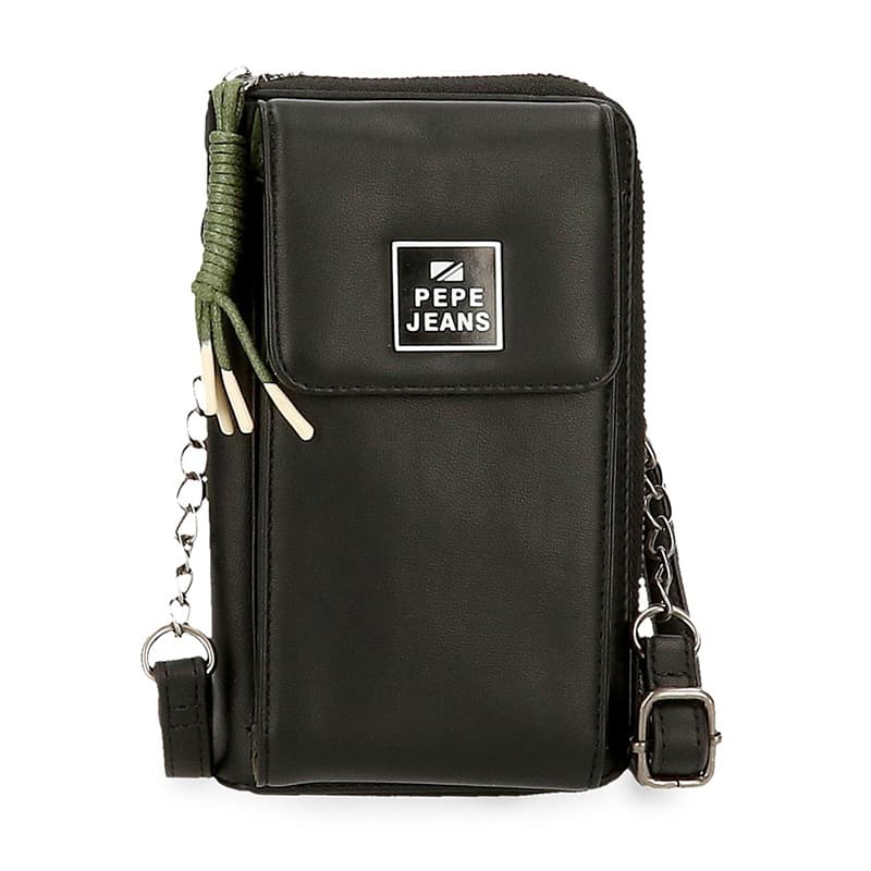 Torbica za telefon i novčanik Pepe Jeans Bea black 75653